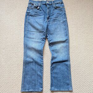 MOTHER Superior Smokin' Double Ankle Jeans Broken Record Wash 31 High Rise Flare